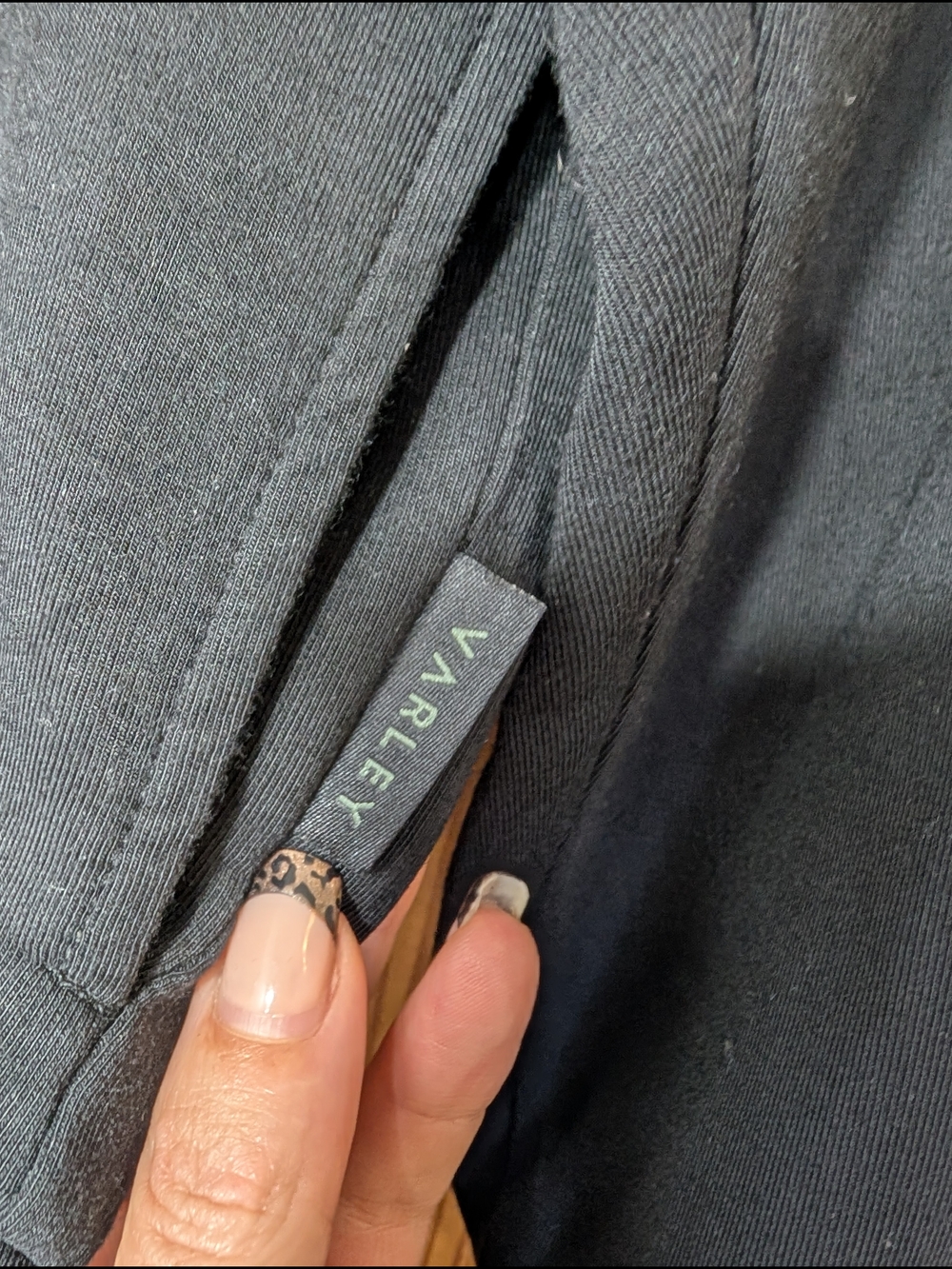 Varley Black Zip-Front Bomber Jacket - Picture 2 of 3